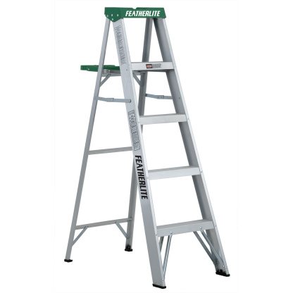 5 ft Featherlite 2405 Aluminum Step Ladder Type II 225 lb Load