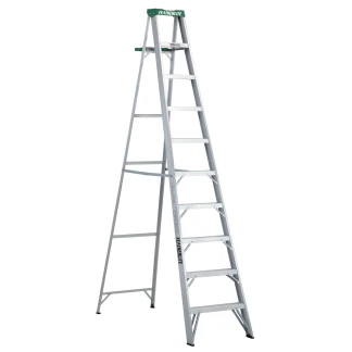 10 ft Featherlite 2410 Aluminum Step Ladder, Type II, 225 lb Load Capacity