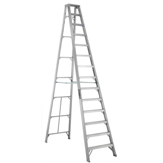14 ft Featherlite 3414 Aluminum Step Ladder, Type IA, 300 lb Load Capacity