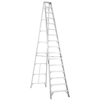 16 ft Featherlite 3416 Aluminum Step Ladder, Type IA, 300 lb Load Capacity