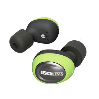 ISOtunes FREE IT14 22 NRR True Wireless Bluetooth 5.0 Earbuds - Safety Green