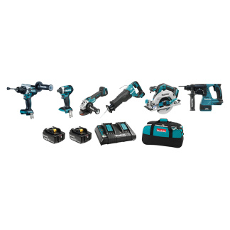 Makita DLX6109TX1 18V LXT Cordless 6PC Combo 5.0Ah Kit