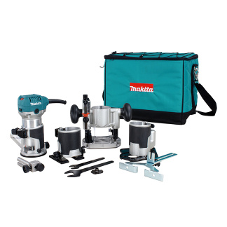 Makita RT0701CX8 1-1/4 H.P. 1/4" - 3/8" Trimmer / Router Kit Corded