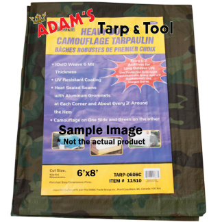 Western Rugged 11510 6'x8' Recreational Grade 6mil Camouflage Tarp with 10x10 Weave