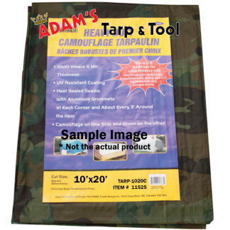Western Rugged 11525 10'x20' Recreational Grade 6mil Camouflage Tarp with 10x10 Weave