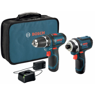 Bosch CLPK22-120 2pc 12V Drill & Impact Driver Cordless Combo Kit (1) PS31 (1) PS41 (2) 2.0Ah Batteries