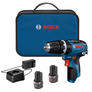 Bosch GSB12V-300B22 Cordless 12V Max Brushless 3/8" Hammer Drill / Driver Kit (2) 2Ah Batteries (1) Charger
