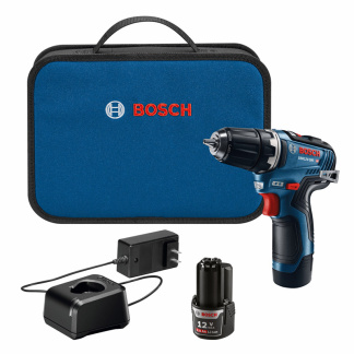 Bosch GSR12V-300B22 Cordless 12V Max EC Brushless 3/8" Drill/Driver Kit (2) 2Ah Batteries (1) Charger