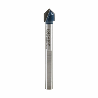 Bosch GT400 5/16" Glass & Tile Drill Bit, Precision-Ground Carbide Tip, Reinforced Head