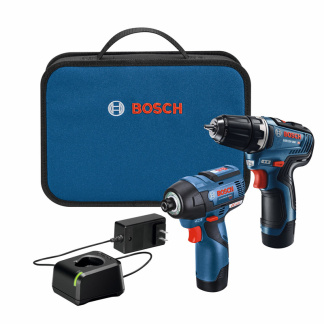 Bosch GXL12V-220B22 Cordless 12V Max 2-Tool Combo Kit 3/8" Drill/Driver, 1/4" Hex Impact Driver (2) 2Ah Batteries (1) Charger
