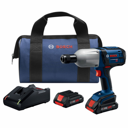 Bosch HTH182-B25 Cordless 18V 7/16" Hex High Torque Impact Wrench (2) 4Ah Batteries (1) Charger
