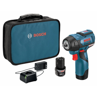 Bosch PS82-02 Cordless 12V Max EC Brushless 3/8" Impact Wrench Kit (2) 2Ah Batteries (1) Charger