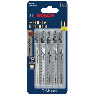 Bosch T101BF 4" 10TPI Vari-Pitch Jig Saw Blades (Clean Cut Hardwood, OSB, Plywood) 3PK