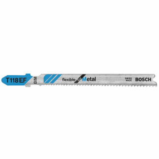 Bosch T118EF 3-5/8" 14-18TPI Vari-Tooth  BIM Jig Saw Blades (Thin-Medium Metal - Ferrous & Non-Ferrous) 5PK