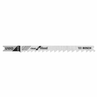 Bosch U101D 3-5/8" 5-6TPI HCS Jig Saw Blades (Hard & Soft Woods, Plywood, OSB) 5PK