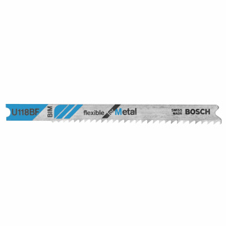 Bosch U118BF 3-1/8" 11-14TPI BIM Jig Saw Blades (Thin-Med Metal Ferrous & Non-ferrous) 5 PK