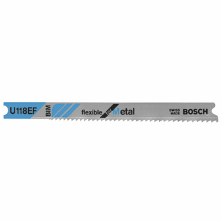 Bosch U118EF 3-1/8" 14-18TPI BIM Jig Saw Blades (Thin-Med Metal Ferrous & Non-ferrous) 5 Pack
