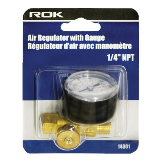 ROK 14001 AIR REGULATOR W GAUGE