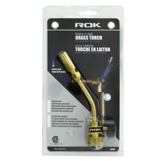 ROK 30852 PENCIL FLAME BRASS TORCH