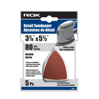ROK 44742 DETAIL SANDPAPER 80GRIT 5PC