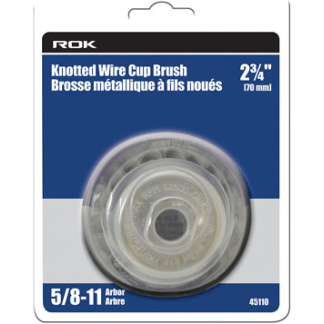 ROK 45110 WIRE CUP BRUSH 2-3/4INCH KNOT