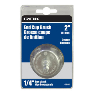 ROK 45144 END CUP BRUSH 2INCH COARSE