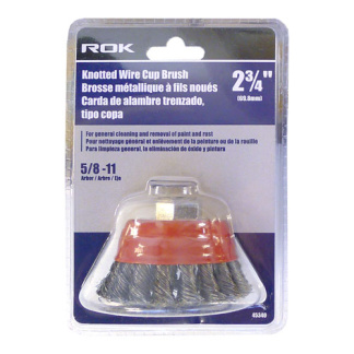 ROK 45340 2-3/4IN CUP BRUSH KNOT 5/8-11