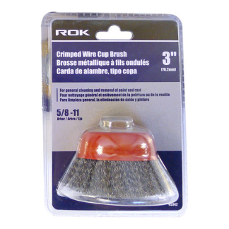 ROK 45342 3IN CUP BRUSH CRIMPED 5/8-11