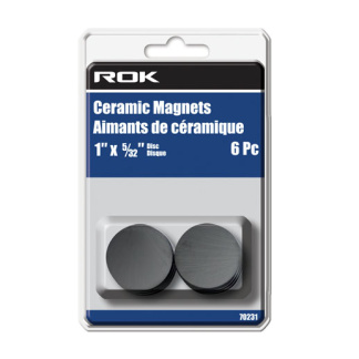ROK 70231 CERAMIC MAGNETS DISCS 1X5/32