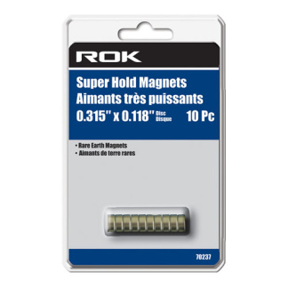 ROK 70237 SUPER HOLD MAGNETS DISC 10PC