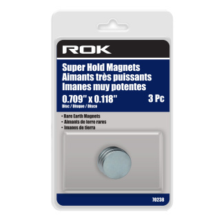 ROK 70238 SUPER HOLD MAGNETS DISC 3PC