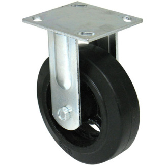 SHOPRO C000430 4 IN RUBBER CASTOR FIXED BASE