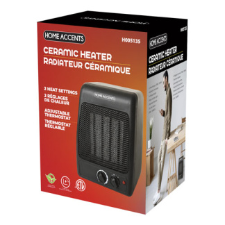 HOME ACCENTS H005135 Ceramic Heater 750W/1500W
