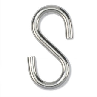 SHOPRO H007746 2pc 9/32" NICKEL-PLATED S-HOOKS