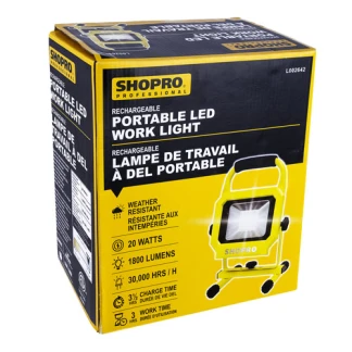SHOPRO L002642 Ligh, LED 20W Rechargeable