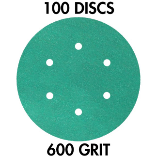 Klingspor 353142 FP 77 K T ACT GLS3 6 H L 6 Hole 600 Grit Sanding