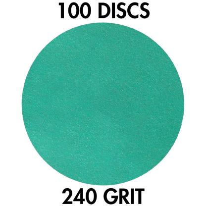 Klingspor 353157 FP 77 K T-ACT 6" H&L 0-Hole 240 Grit Sanding Discs, 100PK