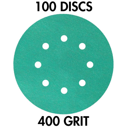 Klingspor 353160 FP 77 K T-ACT GLS5 5" H&L 8-Hole 400 Grit Sanding Discs, 100PK