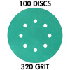 Klingspor 353169 FP 77 K T-ACT GLS5 5" H&L 8-Hole 320 Grit Sanding Discs, 100PK