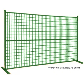 Sky-Hi Industries 6' X 9'6" Green Temporary Landscaping Fencing, (1) Fence Panel (1) Foot (1) Top