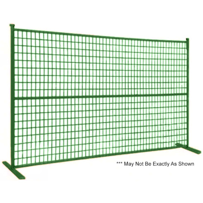 Sky-Hi Industries 6' X 9'6" Green Temporary Landscaping Fencing, (1) Fence Panel (1) Foot (1) Top