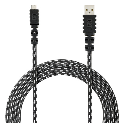 Cat Phones CAT-USB-M 10' Braided Nylon Micro USB to USB Charge and Sync Cable