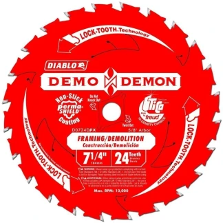 Freud Diablo D0724DPX 7-1/4" 24T Framing / Demolition Blade Pack