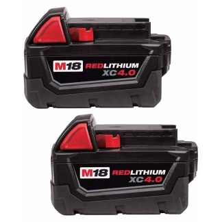 Milwaukee 48-11-1842 M18 18 Volt Lithium-Ion Cordless REDLITHIUM XC 4.0Ah Extended Capacity Battery 2 Pack