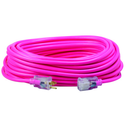 Southwire 2579SW000A 100′ Pink Outdoor Extension Cord SJTW 12/3
