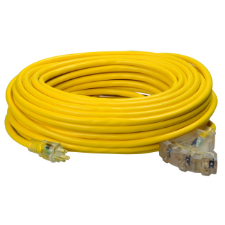 Southwire 4189SW8802 100′ 3 Outlet Extension Cord SJTW 12/3 15A