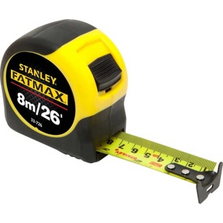 Stanley 33-726-THS FatMax 1-1/4" x 8M/26' Tape Measure, SAE & Metric
