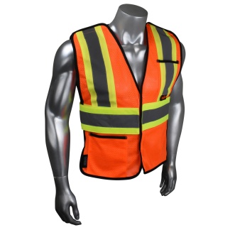 Radians SV010X-1O-M/2X Economy Break Away Orange Safety Vest X-Back Size 2X-Large
