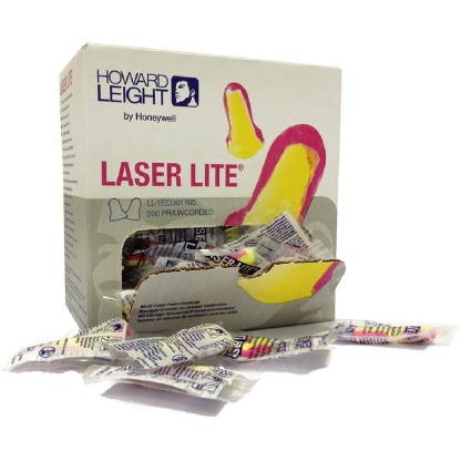 Howard Leight LL-1 Laser Lite 32DB Disposable Foam Earplugs (Uncorded), Box  200 Pairs, by Honeywell Safety