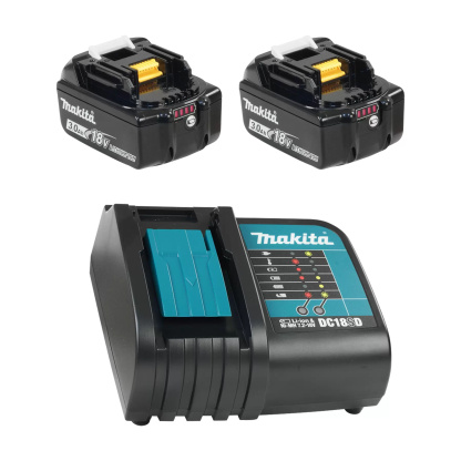 Makita T-04363 18V 3.0ah Starter Kit, Batteries BL1830B (2) Rapid Charger DC18SD (1)